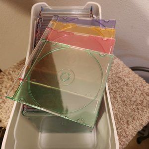 50 Multi Color CD Cases with basket